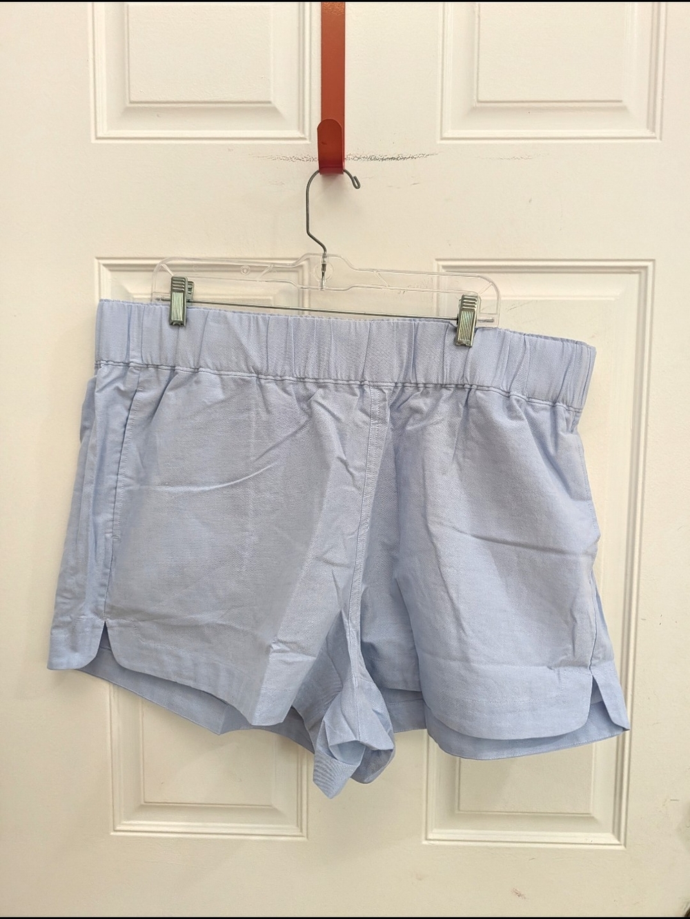 AYR Light Blue Cotton Pull On Shorts Elastic Waist - Picture 2 of 4